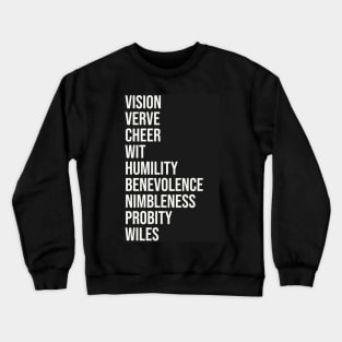 Severance Nine Virtues Poster Crewneck Sweatshirt